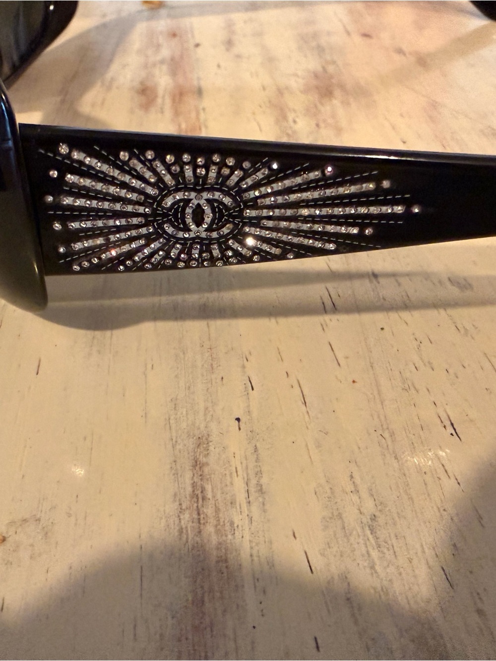 CHANEL Women's Black Curved Frame Sunglasses - Picture 2 of 4